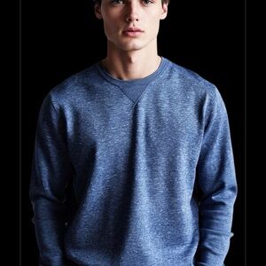 J.CREW Men's Navy Cotton Knit Crew Neck Pullover Sweater Long Sleeve Size XL !!